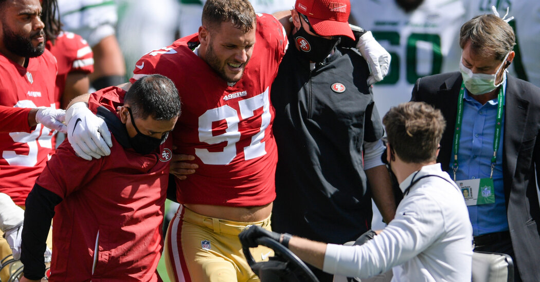 Rash of Injuries Has the N.F.L. Pointing Broken Fingers at Each Other