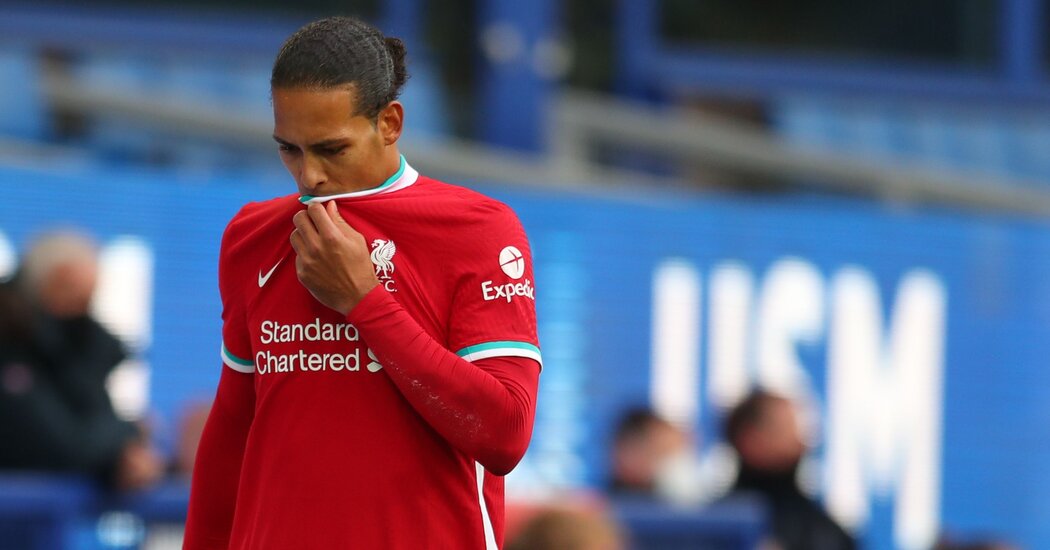 Liverpool’s Van Dijk Needs Surgery, a Cruel Twist in a Tough Year